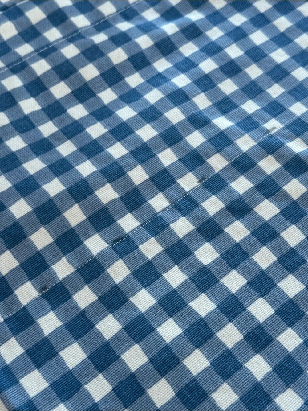 Waverly blue and white gingham check Valances set of 3 - 78”x15”